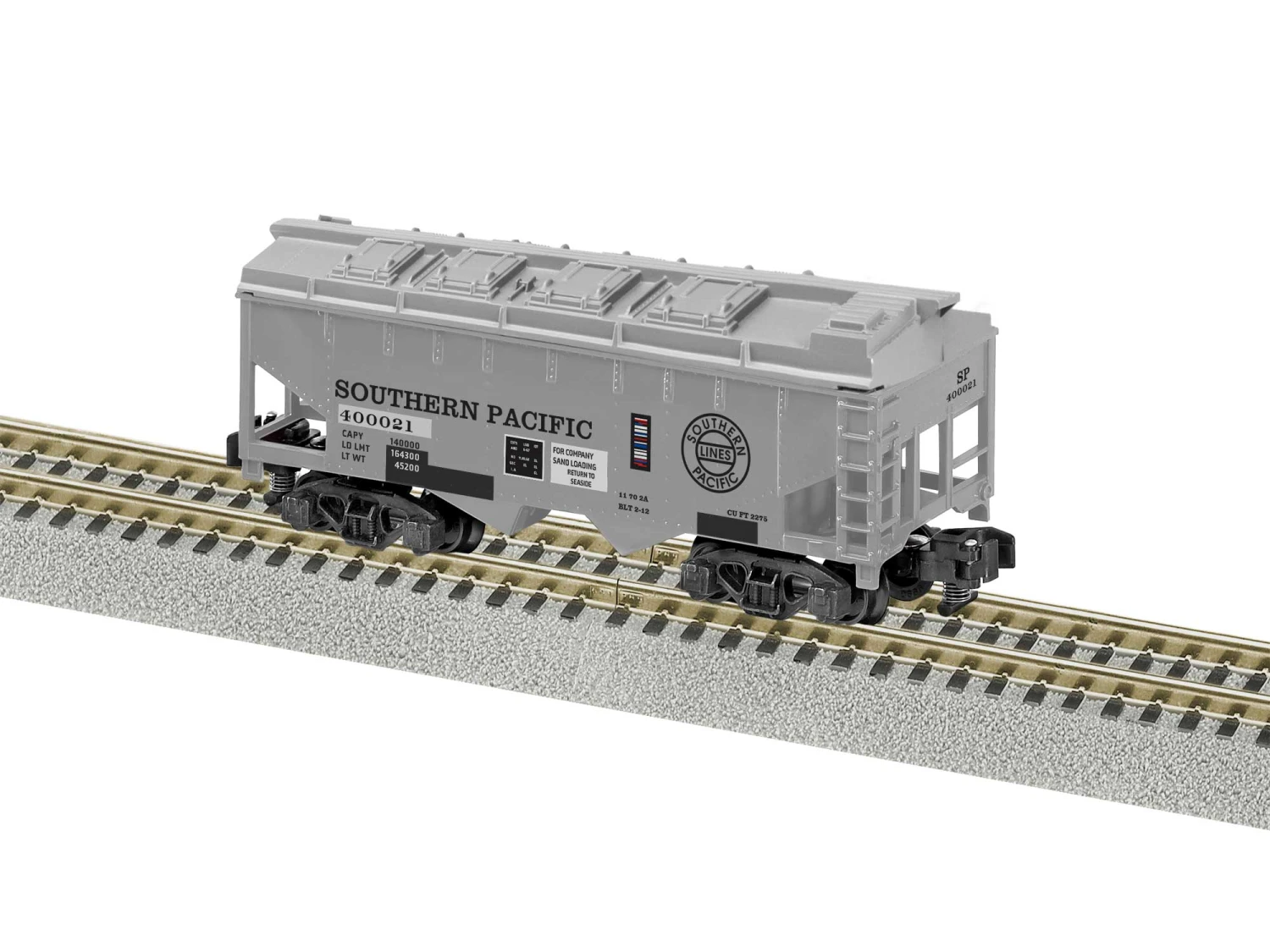 Southern Pacific 2-Bay Covered Hopper #400021 3 Southern Pacific 2-Bay Covered Hopper #400021